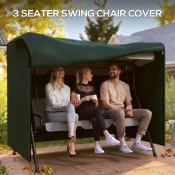 Rackhams 205 x 124cm Three-Seater Swing Chair Protective Cover Deep Green - thumbnail 4