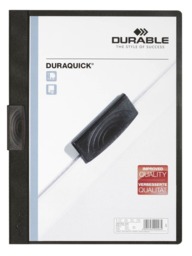 Rackhams DURAQUICK 20 Sheet Document Clip File Folder - 20 Pack - A4 Black