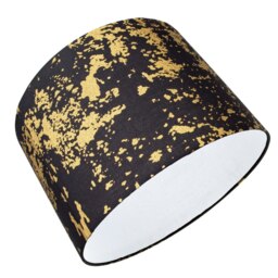 Rackhams Modern Black Cotton Fabric Lamp Shade with Gold Foil Decor for Table or Ceiling - thumbnail 5