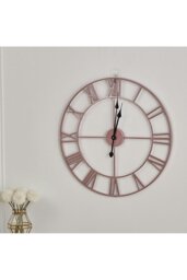 Rackhams 60cm Dia Rose Gold Roman Numeral Skeleton Wall Clock - Rose Gold - thumbnail 2