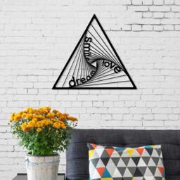 Rackhams DSL Modern Metal Wall Art Home Decoration Ornament, Black - Metal - Black - thumbnail 2