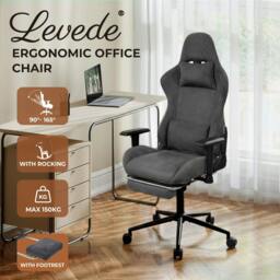 Rackhams Ergonomic Office Chair 165° Reclining Executive Chair Spring Foam Cushion - thumbnail 2