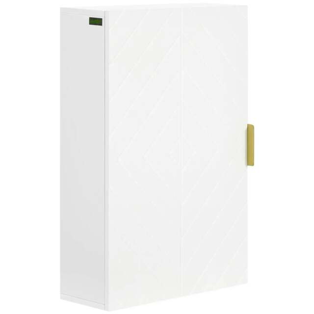 Rackhams Bathroom Wall Cabinet, Over Toilet Storage Cupboard with Adjustable Shelves for Hallway, Living Room, White - image 1
