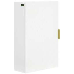 Rackhams Bathroom Wall Cabinet, Over Toilet Storage Cupboard with Adjustable Shelves for Hallway, Living Room, White - thumbnail 1
