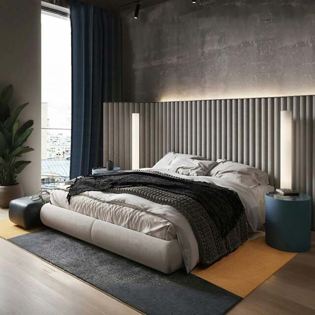 Rackhams Soren King Size Bed, Super King Size, No Storage, Grey - King Size - image 1