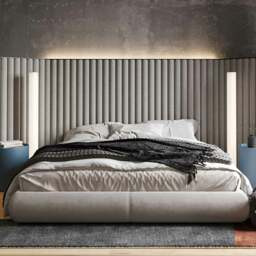 Rackhams Soren King Size Bed, Super King Size, No Storage, Grey - King Size - thumbnail 3