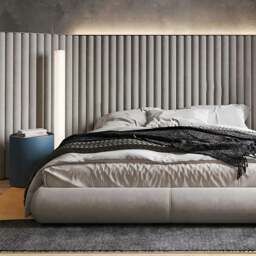 Rackhams Soren King Size Bed, Super King Size, No Storage, Grey - King Size - thumbnail 4