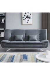 Rackhams 2-Seat Convertibles Sofa Bed with Cushions - Grey