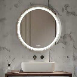 Rackhams LED Illuminated Dimmable Round Wall Mirror With Anti-Fog And Demister - thumbnail 6
