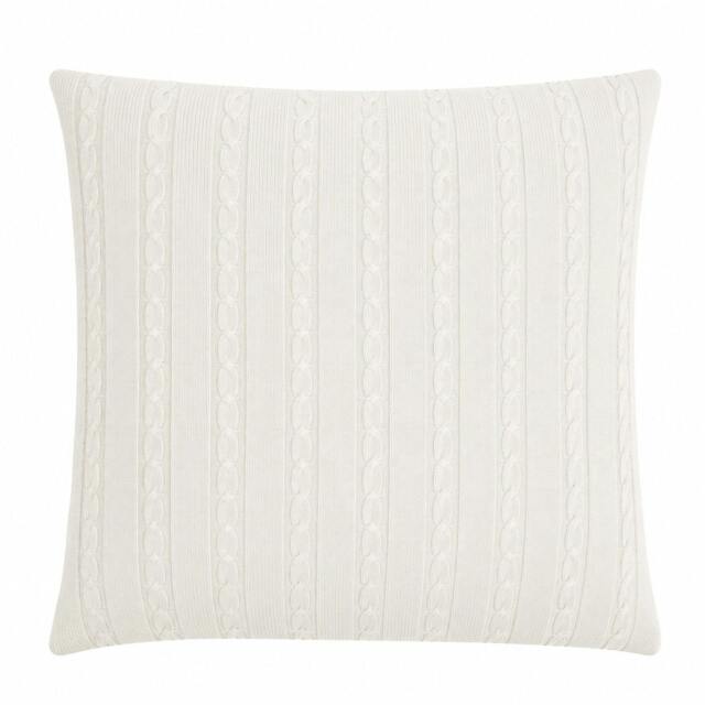 Rackhams Off-White 100% Wool Knit Cushion - image 1