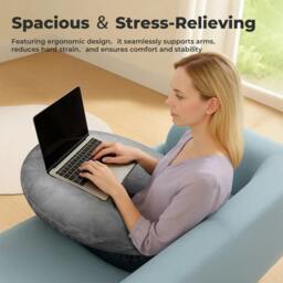 Rackhams Gaming Arm Pillow Ergonomic U-Shaped for Lap Back Support Reading Working - thumbnail 4