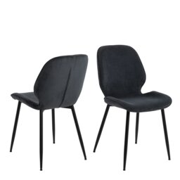 Rackhams Femke Dining Chair in Anthracite Set of 4 - 1 - thumbnail 1