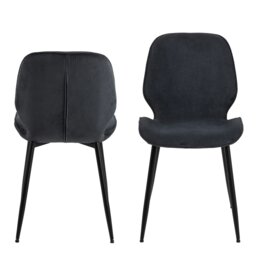 Rackhams Femke Dining Chair in Anthracite Set of 4 - 1 - thumbnail 2