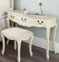 Rackhams Juliette Vintage Chic Dressing Table with Drawers - Champagne, Cream - thumbnail 5