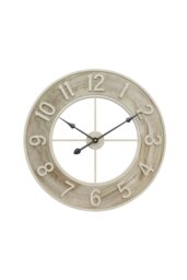Rackhams 60cm Round Arabic Numerals Woodgrain Wall Clock - Natural - thumbnail 5