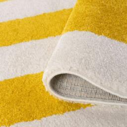 Rackhams Joli Geometric Yellow & White Rug - 160X230 cm - thumbnail 4