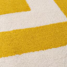 Rackhams Joli Geometric Yellow & White Rug - 160X230 cm - thumbnail 3