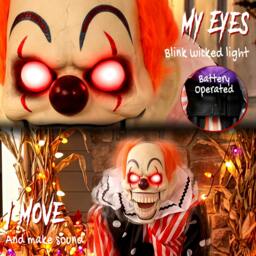 Rackhams Animated Clown Halloween Decorations Outdoor Indoor - thumbnail 4