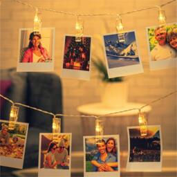 Rackhams Home and Garden LED Battery Powered Clip String Lights