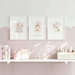 Rackhams Childrens Wall Prints - Set of 3 wall art prints - A2 16.54 x 23.39 in / 42 x 59.4 cm - Matte Museum Quality Art Paper 290 gsm - Unframed - thumbnail 3