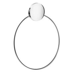 Rackhams Chromed Stainless Steel (W)17.2cm Bathroom Towel Ring Self Adhesive Wall Mounted