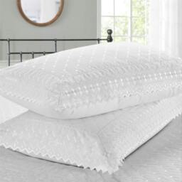 Rackhams Richmond Pillowcase Pair - White - thumbnail 4