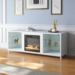"Rackhams Freestanding TV Stand Entertainment Center with 18"" Fireplace" - thumbnail 2