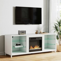 "Rackhams Freestanding TV Stand Entertainment Center with 18"" Fireplace" - thumbnail 4