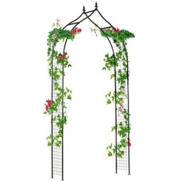 Rackhams Metal Vintage Style Garden Arch Lawn Arbor Trellis Climbing Plant Rose - thumbnail 2
