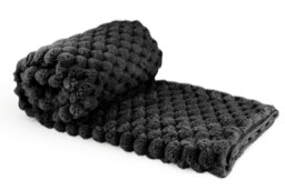 Rackhams Lush Faux Rabbit Fur Throw - Black - 140x180cm - thumbnail 6