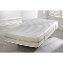 Rackhams Lunar Luxe Hybrid Mattress - 7.5 Inch Deep, Soft Feel - Yellow - 1 - 2ft6 Shorty Small Single Mattress (75cm x 175cm) - thumbnail 3