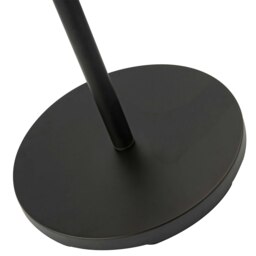 Rackhams Modern Black Floor Light with LED Adjustable Spot Lamp and White Cotton Shade - thumbnail 4