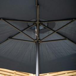 Rackhams 2.7m Havana Garden Patio Parasol with Crank Handle and Cover in Blue - thumbnail 6
