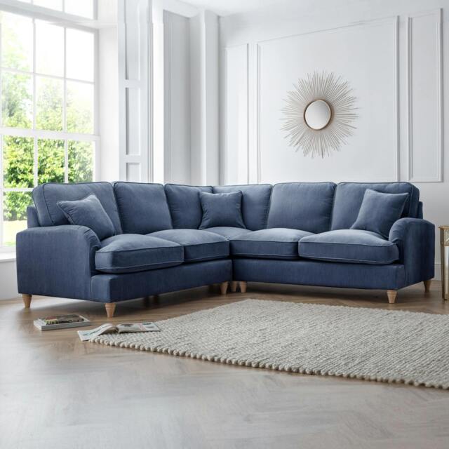 Rackhams The Swift Large Corner Sofa - Navy - image 1