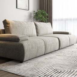 Rackhams Hank L10 Four Seater Sofa, Linen - Blue - Ottoman ( Can't be sold separately. ) - thumbnail 3