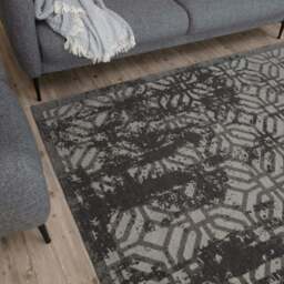 Rackhams Washable Rug Carina Black - 6930B - 120X170 cm - thumbnail 6