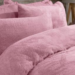 Rackhams Teddy Plain Duvet Cover and Pillowcase Set - Mauve - Super King (220cm x 260cm) - thumbnail 4