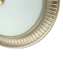 Rackhams Traditional Antique Brass Flush Ceiling Light Fitting with White Glass Diffuser - thumbnail 3