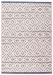 Rackhams Duo Weave Outdoor Blue & Cream Rug Diamond - 160X230 cm - thumbnail 2