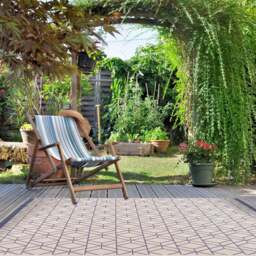 Rackhams Duo Weave Outdoor Blue & Cream Rug Diamond - 160X230 cm - thumbnail 5