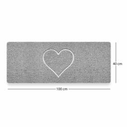 Rackhams Embossed Spaghetti Loofah Anti Slip Shower Mat - Heart - Quadrant 53x53cm - thumbnail 3