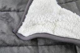Rackhams Weighted Sherpa Blanket 7kg - Grey - thumbnail 2