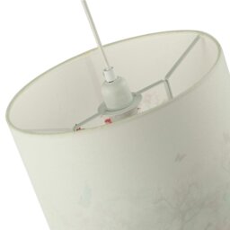 Rackhams Cream Linen Fabric Lamp Shade with Inner Cotton Colourful Floral Print - thumbnail 4