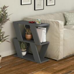 Rackhams Lazena Modern 3-Tier Side Table, Slim Particleboard End Table H55.4cm - Multicolor - thumbnail 6