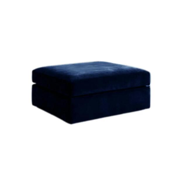 Rackhams Olympia Living Room Furniture Range - Plush Midnight Blue - Foot Stool - image 1