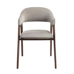 Rackhams Grey Fabric and Dark Mink Leatherette Chair 4091 - thumbnail 2