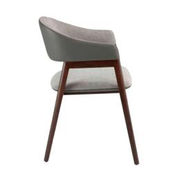 Rackhams Grey Fabric and Dark Mink Leatherette Chair 4091 - thumbnail 6