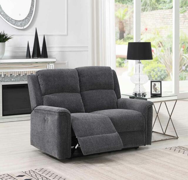 Rackhams Erdington Power Recliner 2 Seater Sofa - Dark Grey - image 1