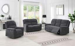Rackhams Erdington Power Recliner 2 Seater Sofa - Dark Grey - thumbnail 5