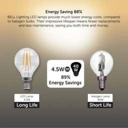 Rackhams E14 LED Filament Golf Ball 4.7W Energy Saving Light Bulb - Pack of 6 - thumbnail 6